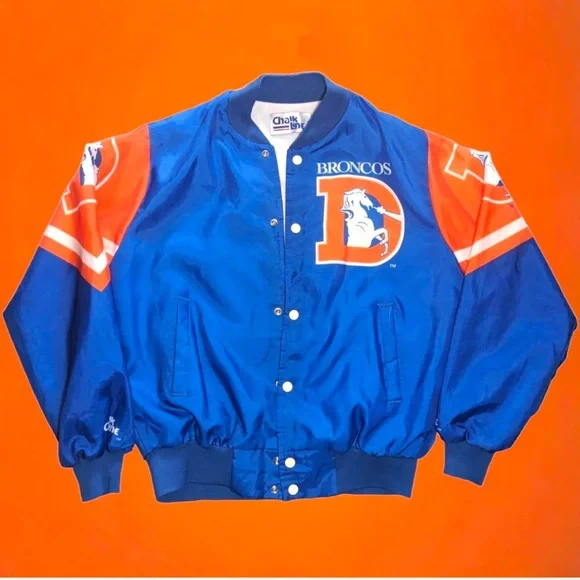 Vintage Denver Broncos Chalk Line Fanimation Jacket SZ M